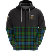 Newlands of Lauriston Clan Half Of Tartan Zipper Hoodie